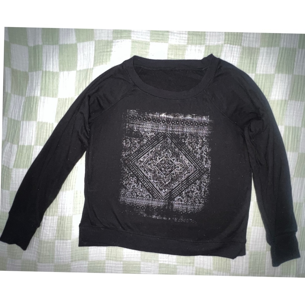Black Graphic Women's Top